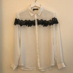 The Kooples buttoned down b/w